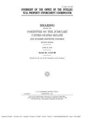 [b5cba] ^F.u.l.l.! !D.o.w.n.l.o.a.d! Oversight of the Office of the Intellectual Property Enforcement Coordinator - U.S. Congress ^ePub!