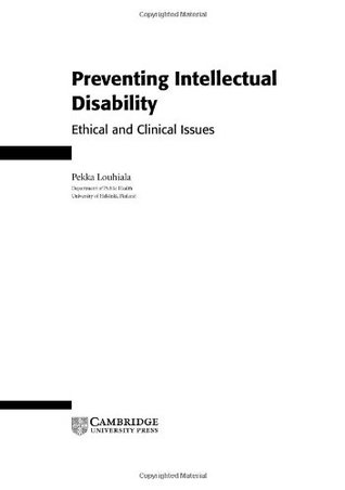 [bf995] !Full% #Download% Preventing Intellectual Disability: Ethical and Clinical Issues - Pekka Louhiala #PDF~