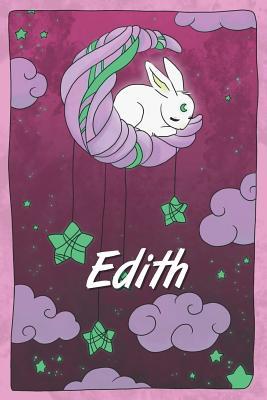 [85668] *Download@ Edith: personalized notebook sleeping bunny on the moon with stars softcover 120 pages blank useful as notebook, dream diary, scrapbook, journal or gift idea - Jenny Illus @e.P.u.b~