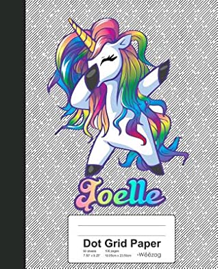 [711be] !Download# Dot Grid Paper: JOELLE Unicorn Rainbow Notebook -  #PDF@