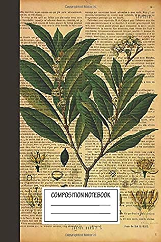 [b637d] ^F.u.l.l.! !D.o.w.n.l.o.a.d% Notebook: On Old Book Page Botanical Print , Journal for Writing, Size 6 x 9, 164 Pages -  ~PDF%